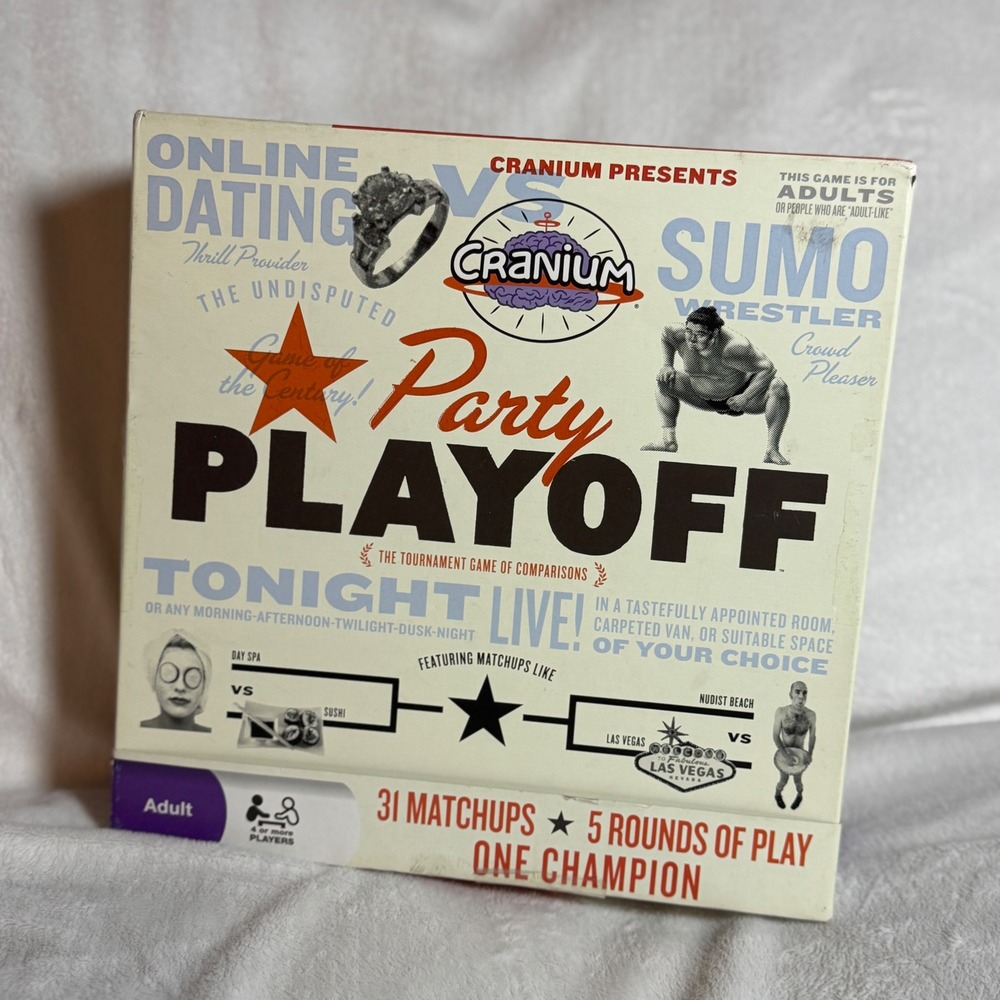 Cranium Party Playoff 2007-2008 Board Game by Hasbro- Adults Only‎